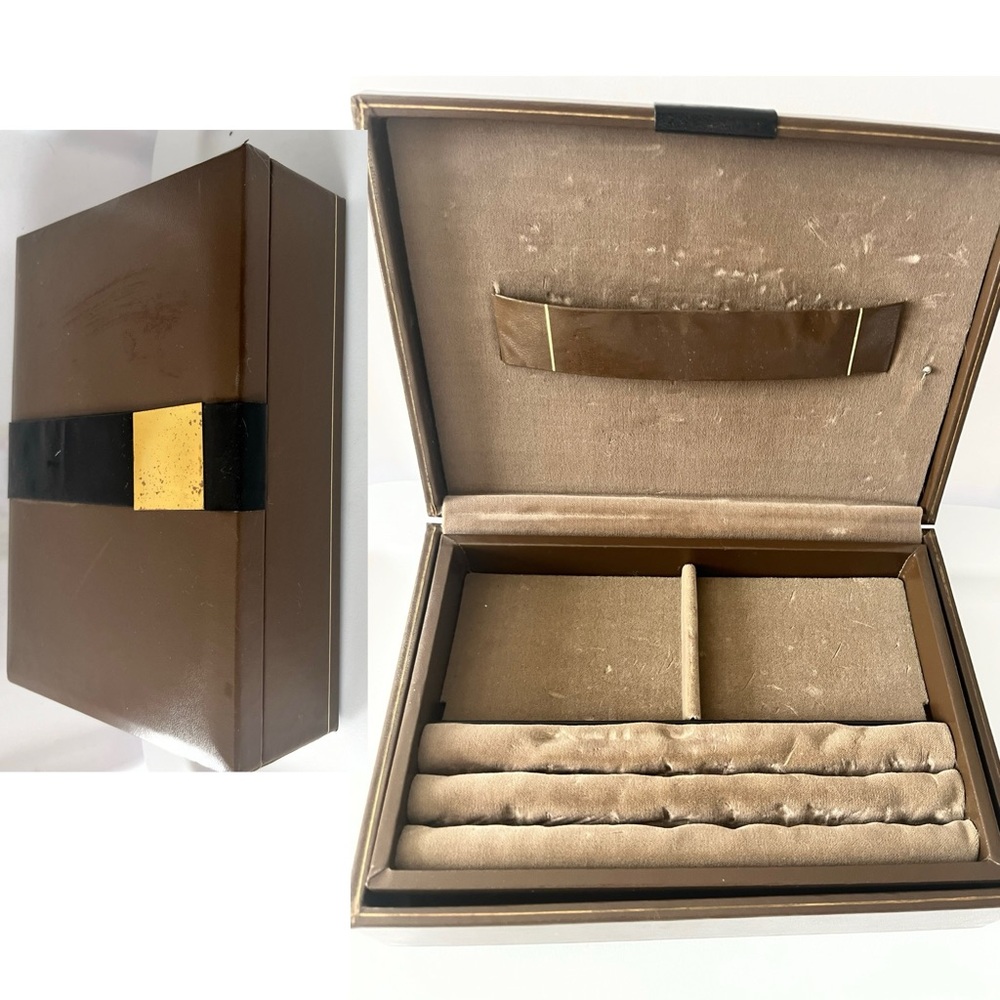 Vintage Swank Men's hinged jewelry box
